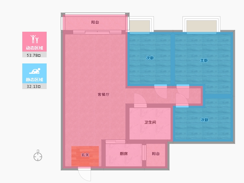 海南省-儋州市-小岛家居-75.46-户型库-动静分区