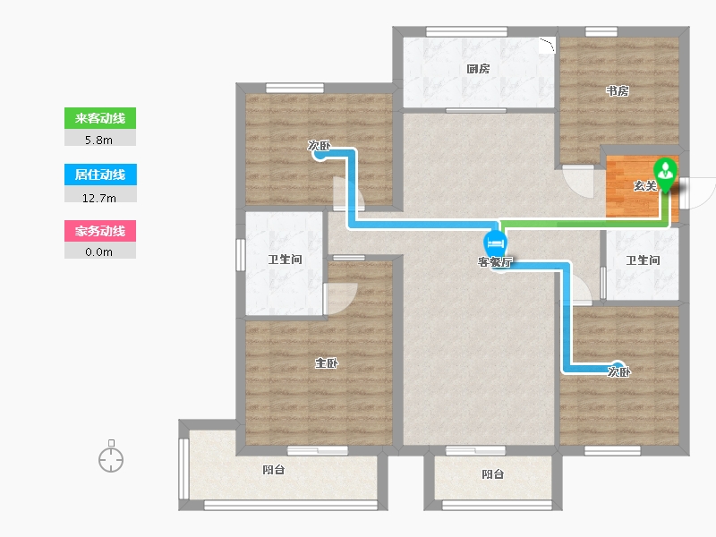 北京-北京市-北科建翡翠华庭-108.67-户型库-动静线