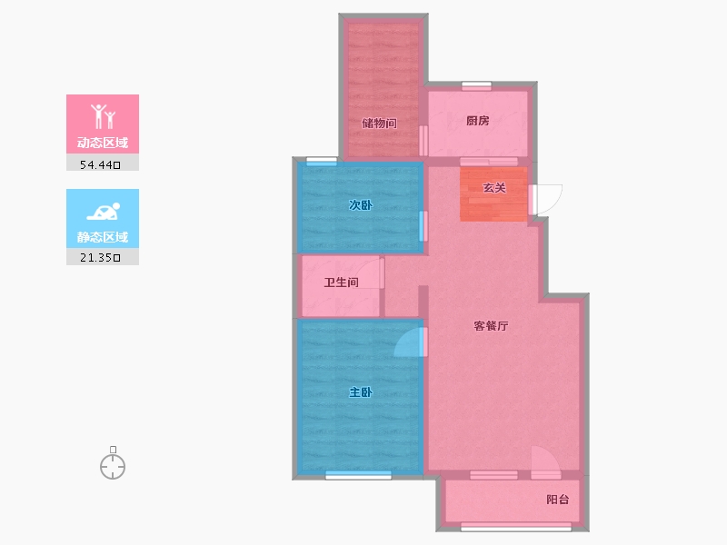 江苏省-南通市-首开缇香郡-67.25-户型库-动静分区