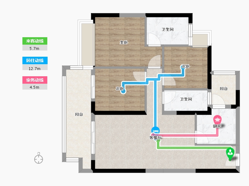 广东省-中山市-东樾府-81.43-户型库-动静线