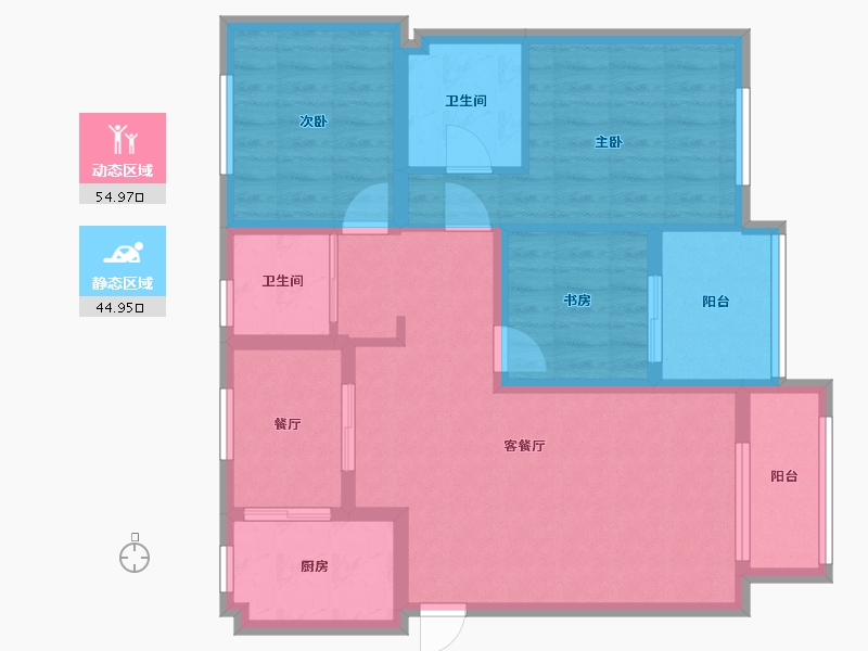 天津-天津市-珑著-89.00-户型库-动静分区