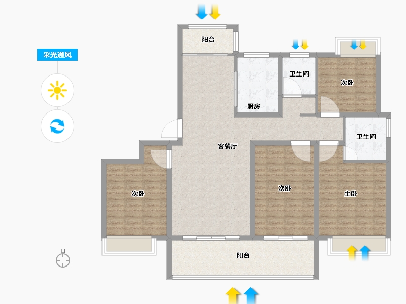 河南省-商丘市-西湖观澜-138.29-户型库-采光通风