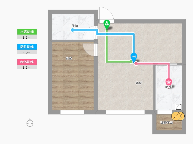 黑龙江省-哈尔滨市-汇龙・拾光里-44.20-户型库-动静线