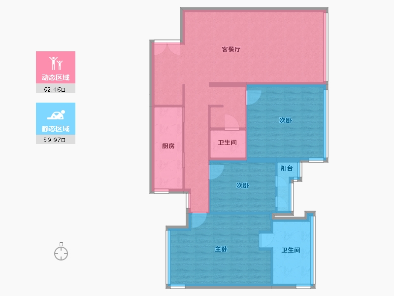 北京-北京市-华贸公寓-110.83-户型库-动静分区