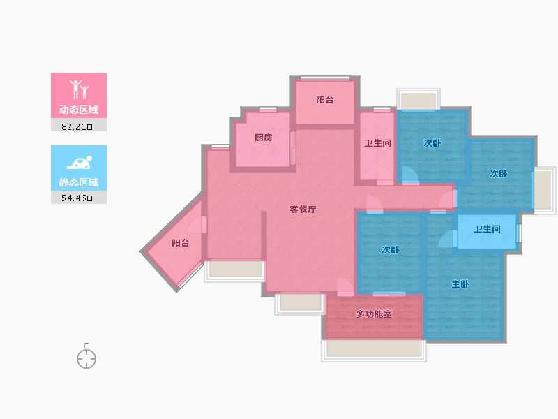 四川省-南充市-西蜀嘉园-119.67-户型库-动静分区