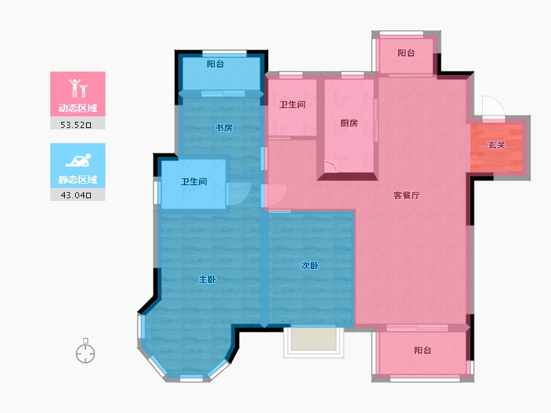 江西省-南昌市-中大府-85.83-户型库-动静分区