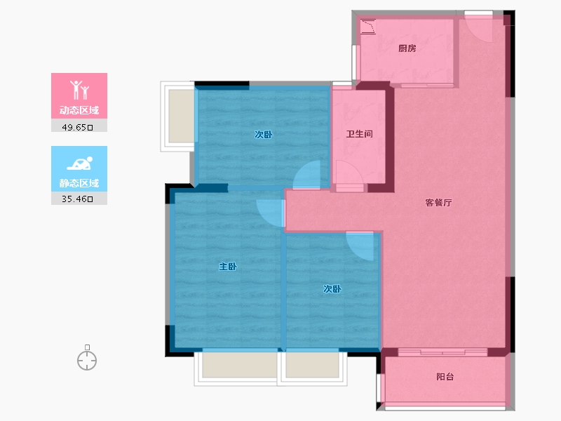 青海省-海南藏族自治州-海逸豪苑-76.78-户型库-动静分区