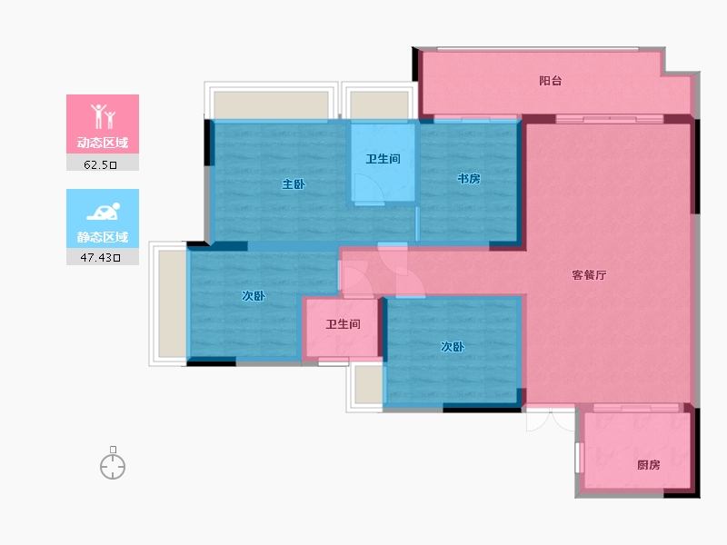 贵州省-黔西南布依族苗族自治州-万聚公园城-99.16-户型库-动静分区