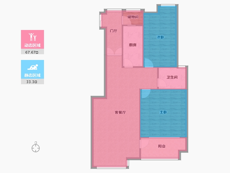 河南省-郑州市-路劲中央特区-92.41-户型库-动静分区