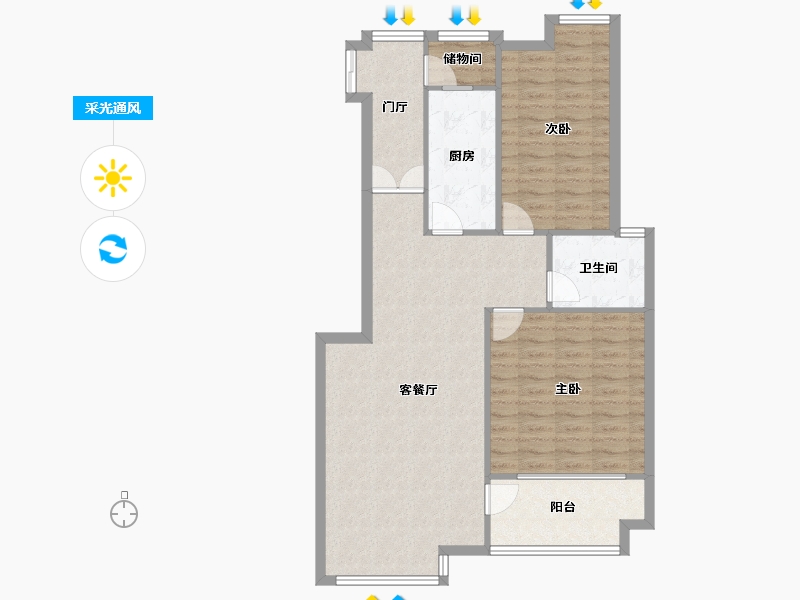 河南省-郑州市-路劲中央特区-92.41-户型库-采光通风