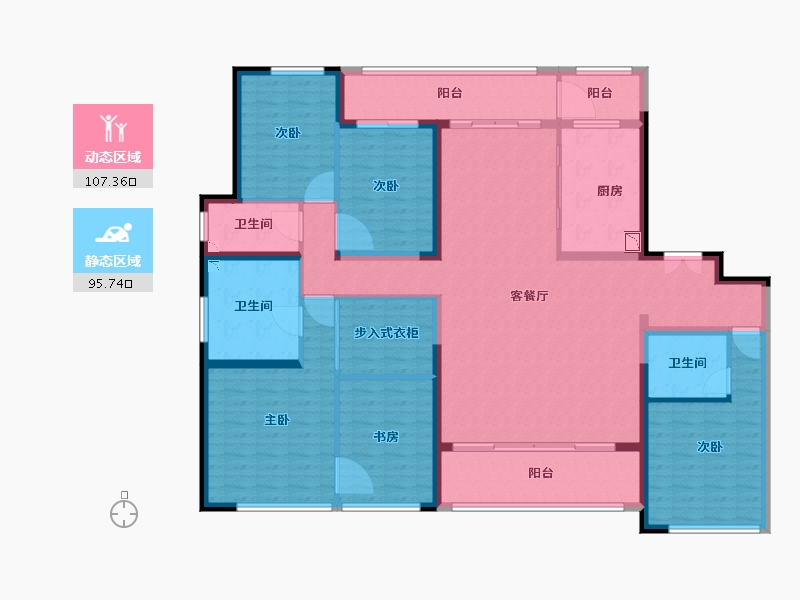 青海省-西宁市-融创西安壹号院-184.00-户型库-动静分区