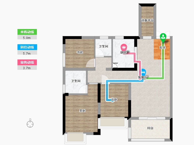 湖南省-长沙市-润和滨江广场-78.18-户型库-动静线