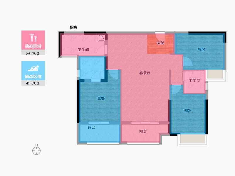 江苏省-徐州市-金水湾-89.00-户型库-动静分区