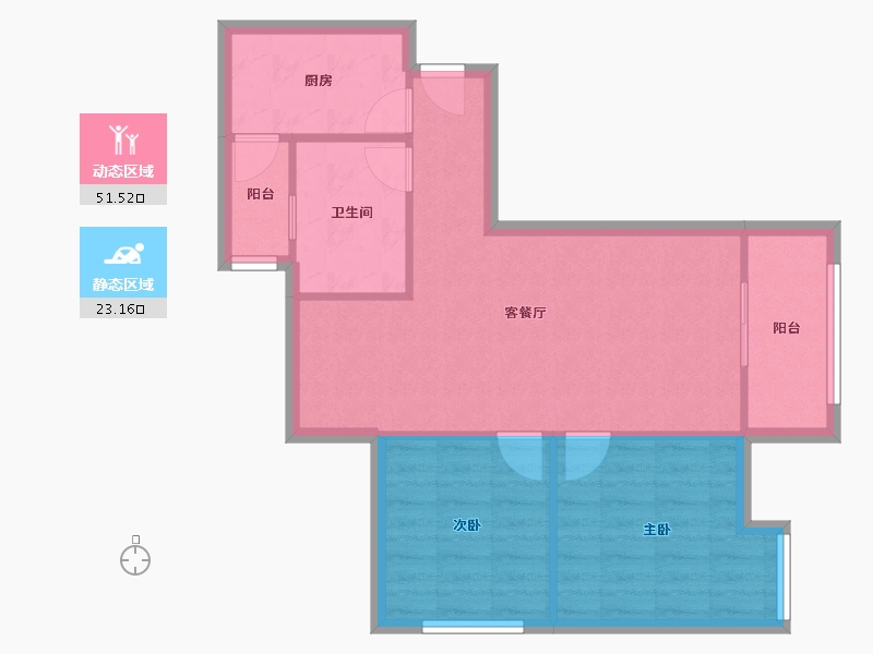 四川省-成都市-东原城-67.46-户型库-动静分区