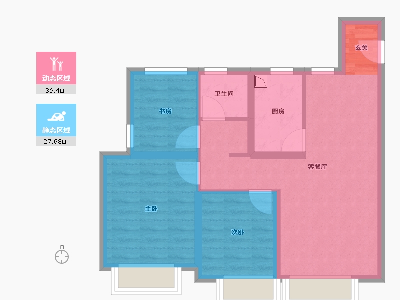 天津-天津市-金海云城-58.88-户型库-动静分区