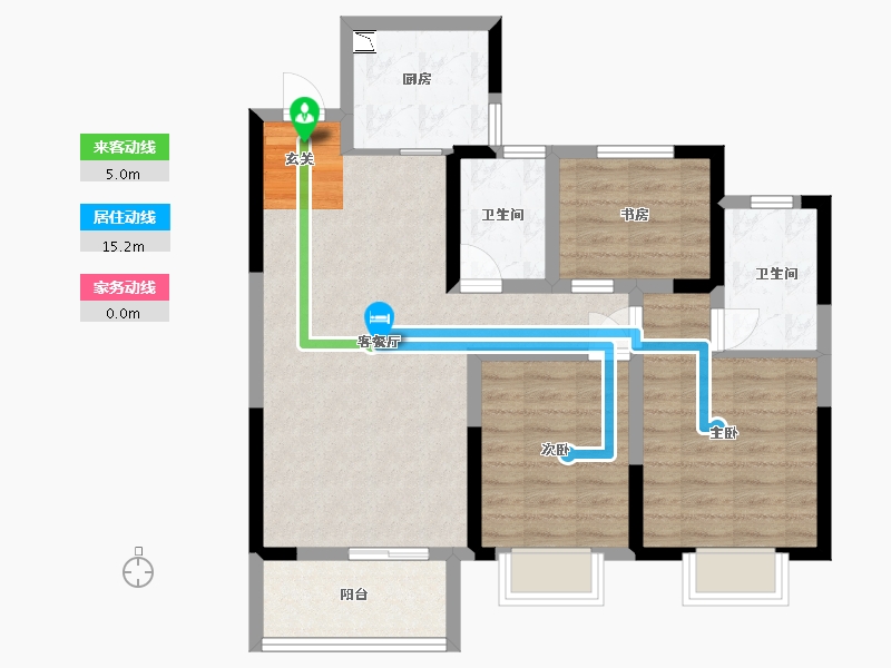 河南省-洛阳市-华耀城佳兆业水岸新都-79.00-户型库-动静线