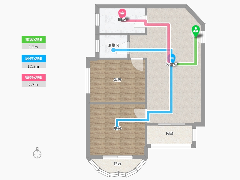 湖北省-武汉市-恋湖家园-62.91-户型库-动静线