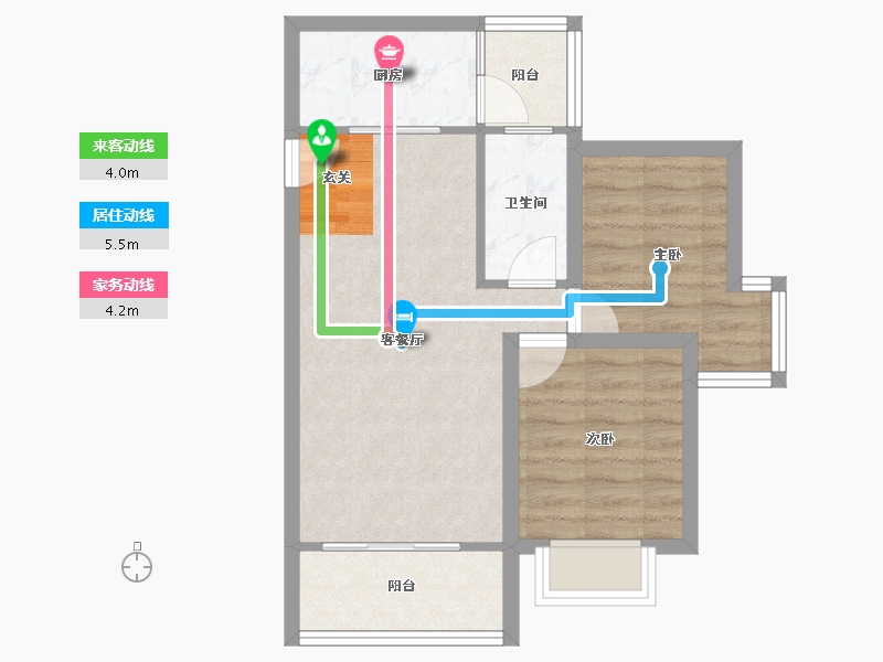 四川省-成都市-御城-54.75-户型库-动静线