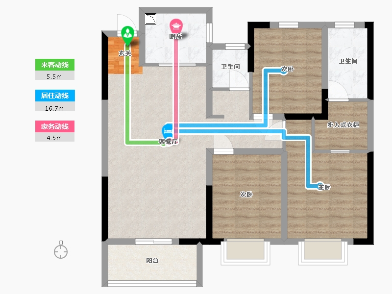 河南省-洛阳市-华耀城佳兆业水岸新都-92.00-户型库-动静线