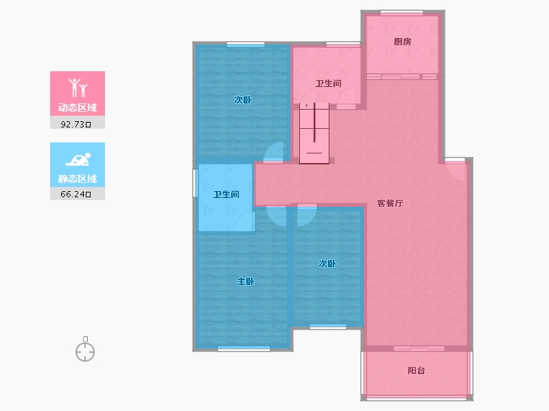 河南省-信阳市-华仪香榭华庭-144.34-户型库-动静分区