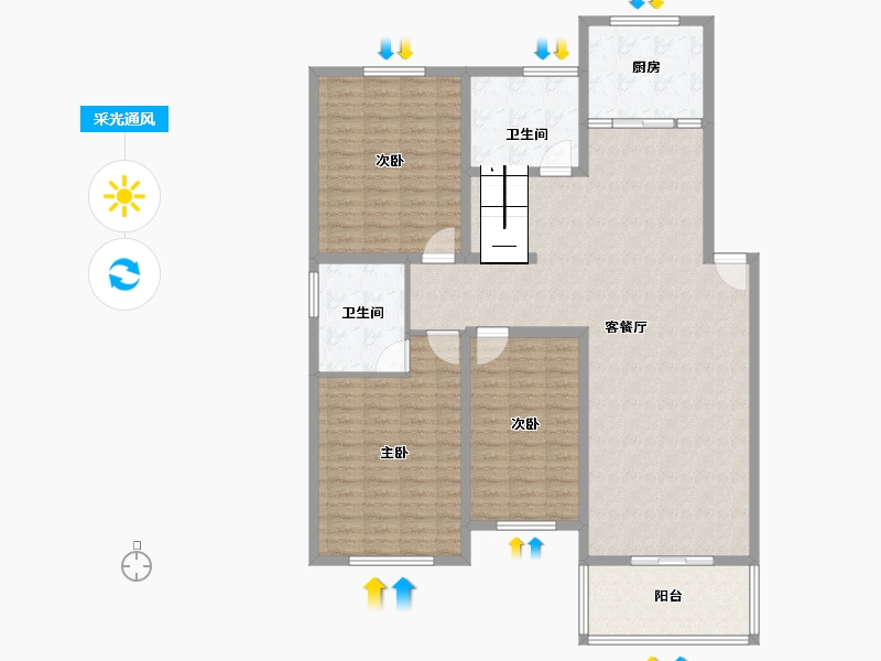 河南省-信阳市-华仪香榭华庭-144.34-户型库-采光通风