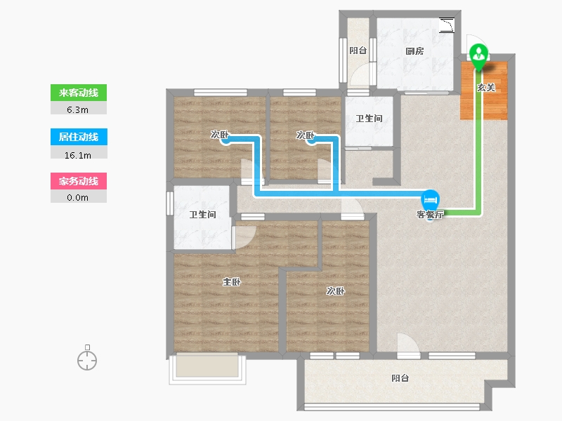 山东省-临沂市-碧桂园凤凰壹品-112.11-户型库-动静线