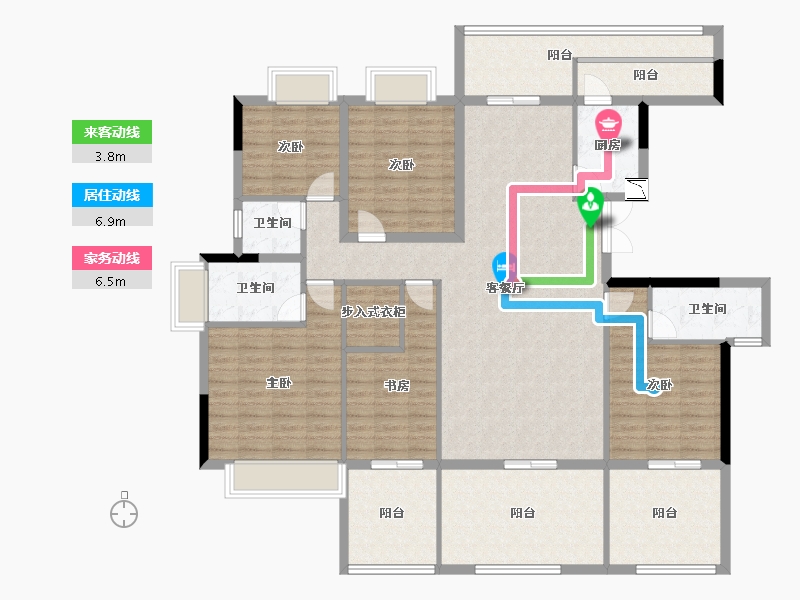 四川省-成都市-怡湖玫瑰苑-167.08-户型库-动静线