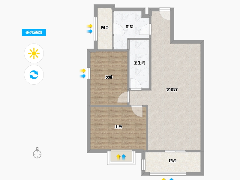 广东省-佛山市-江南名居-74.41-户型库-采光通风