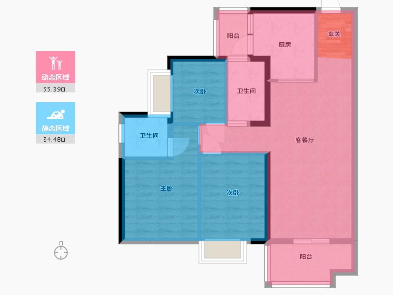 广东省-东莞市-利丰中央华府-80.00-户型库-动静分区