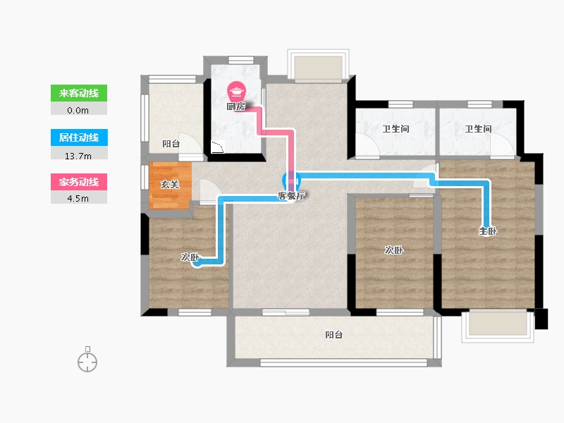 广东省-东莞市-和昌・拾里松湖-88.44-户型库-动静线