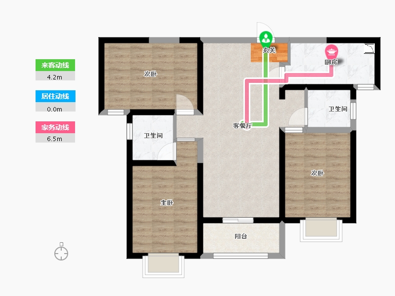 青海省-西宁市-奥园誉府-84.82-户型库-动静线