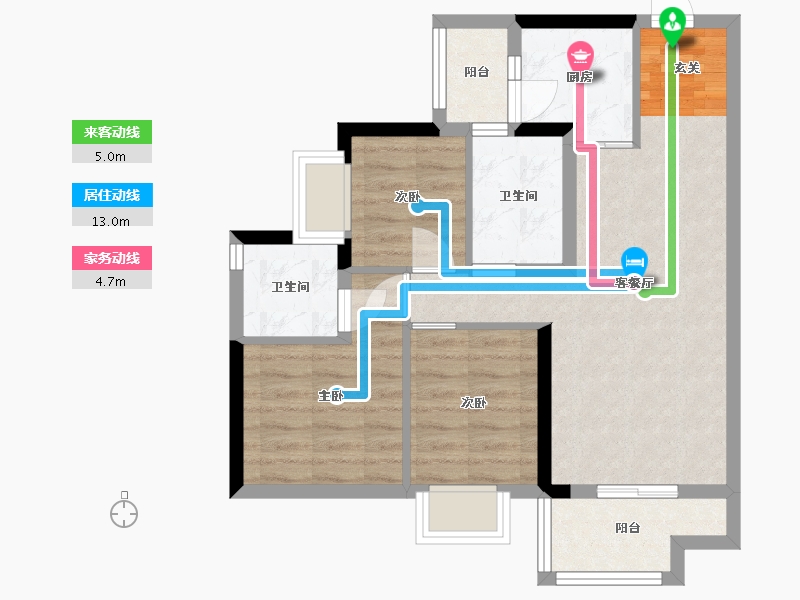 广东省-东莞市-利丰中央华府-64.49-户型库-动静线