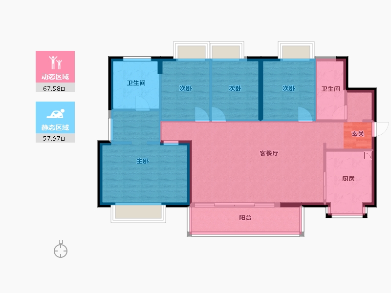 江西省-抚州市-万科首铸翡翠东望-114.09-户型库-动静分区