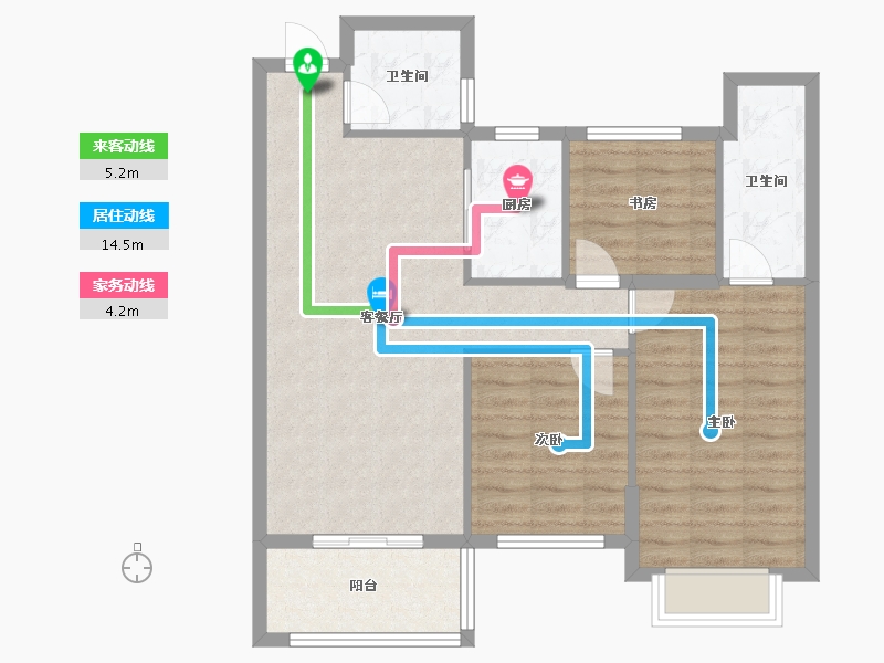 湖北省-宜昌市-春风十里-83.37-户型库-动静线