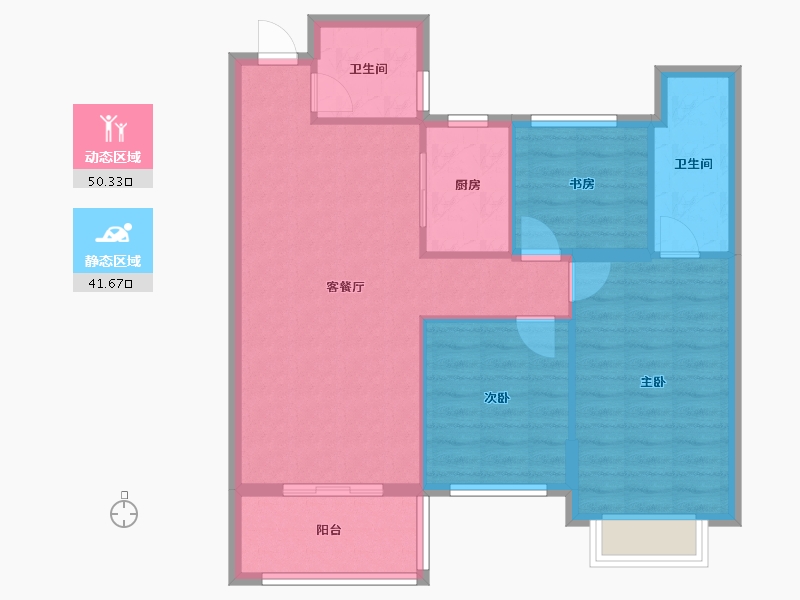 湖北省-宜昌市-春风十里-83.37-户型库-动静分区