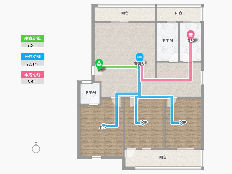 河南省-郑州市-丰产路106号院-119.25-户型库-动静线