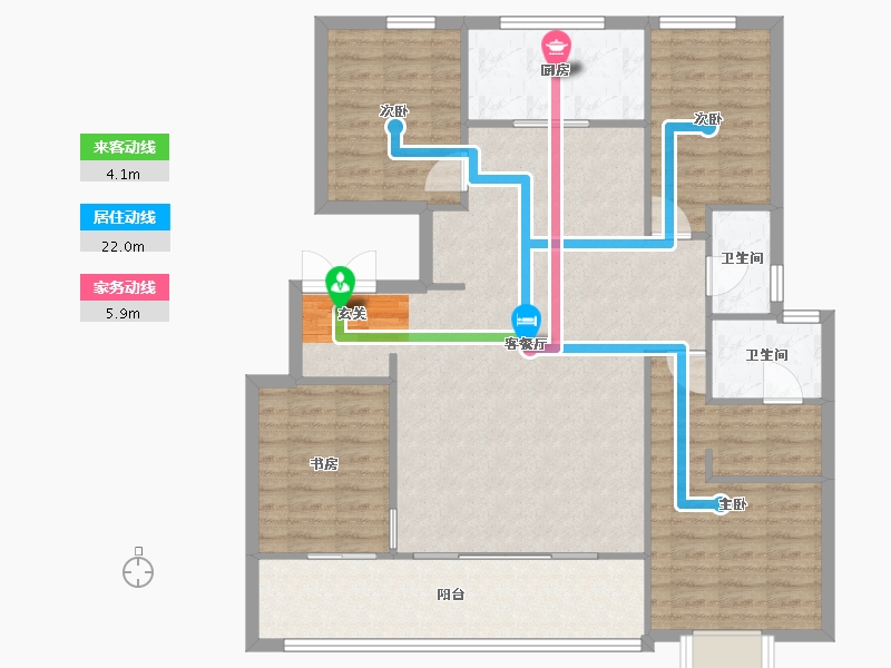 青海省-西宁市-融创东方宸院-113.60-户型库-动静线