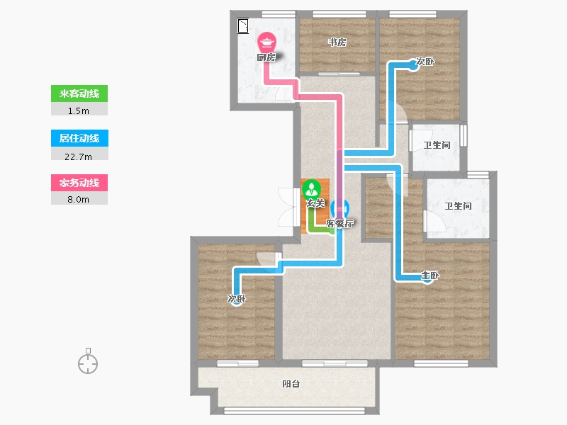 浙江省-温州市-万郡陶山府-95.00-户型库-动静线