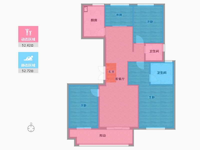 浙江省-温州市-万郡陶山府-95.00-户型库-动静分区