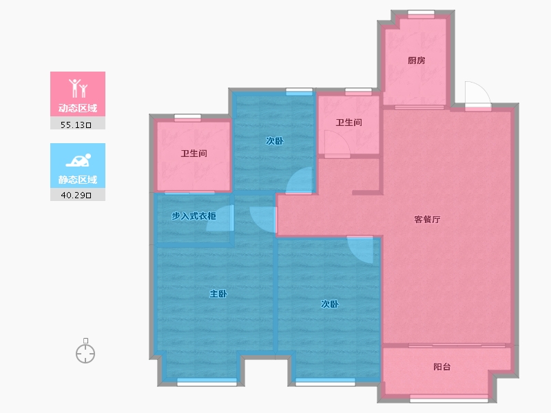 江苏省-盐城市-中南世纪城悦城-86.97-户型库-动静分区