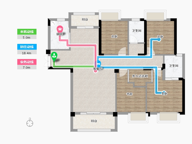 湖北省-宜昌市-宜昌碧桂园-108.28-户型库-动静线