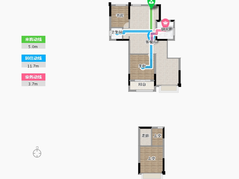 浙江省-台州市-伟星金盘府-103.45-户型库-动静线