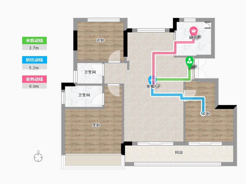 浙江省-温州市-华鸿大家御湖上品-88.80-户型库-动静线