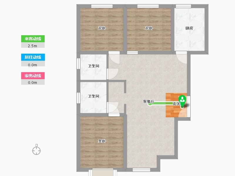 河北省-廊坊市-国瑞公馆-80.67-户型库-动静线