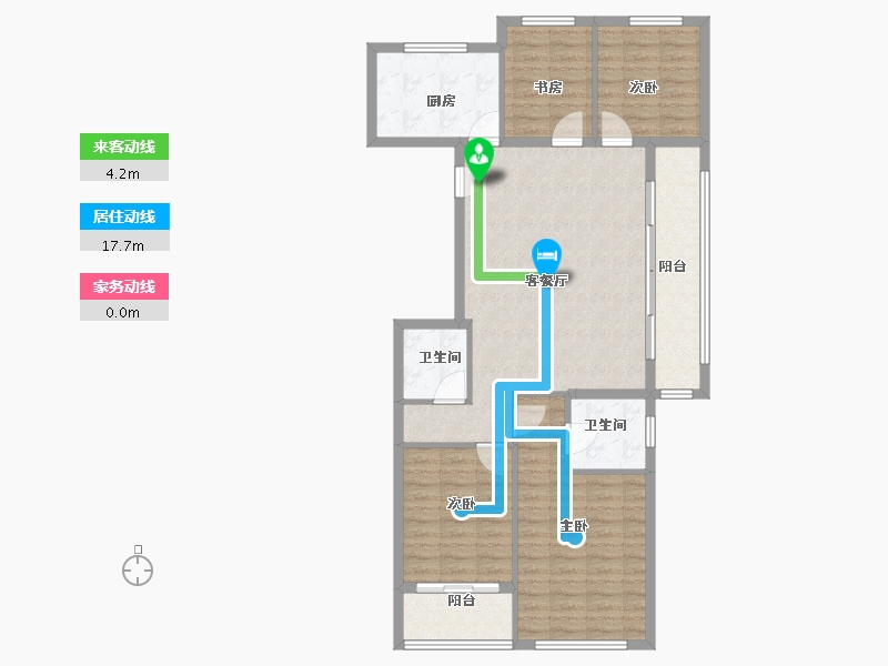 浙江省-温州市-万科星汇里-106.40-户型库-动静线