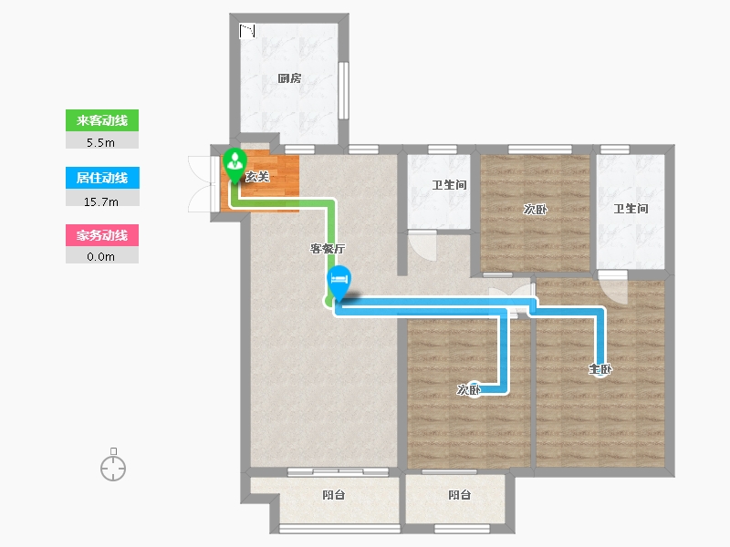 河北省-廊坊市-远洋・琨庭-100.00-户型库-动静线