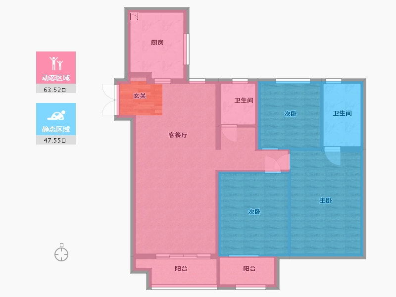 河北省-廊坊市-远洋・琨庭-100.00-户型库-动静分区