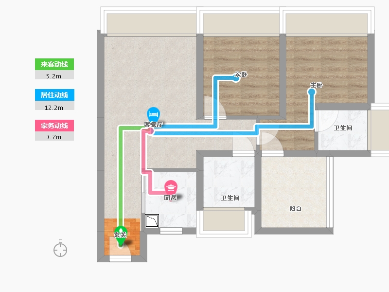 四川省-绵阳市-三汇・四季公园-57.25-户型库-动静线