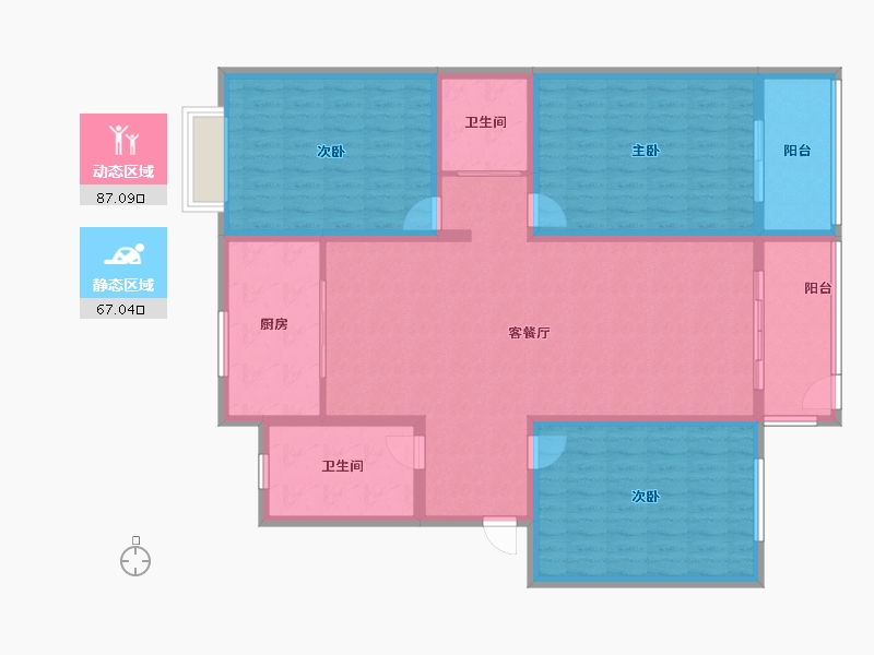 上海-上海市-锦桂苑-139.99-户型库-动静分区