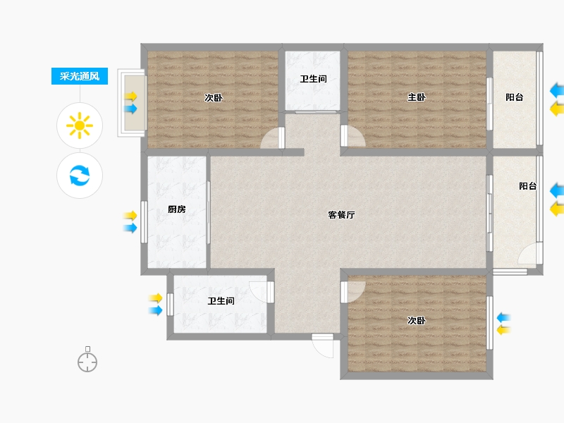 上海-上海市-锦桂苑-139.99-户型库-采光通风